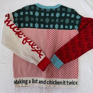 Chick-Fil-A Christmas Sweater Making A List And Chicken It Twice Unisex Size S